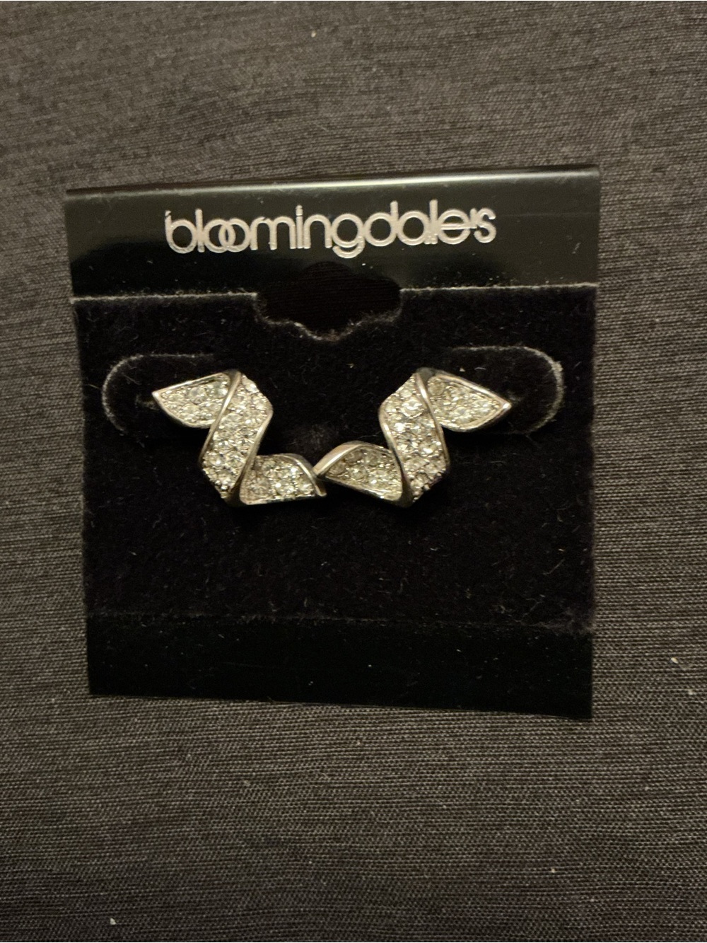 Bloomingdale's Silver Crystal Zigzag Earrings